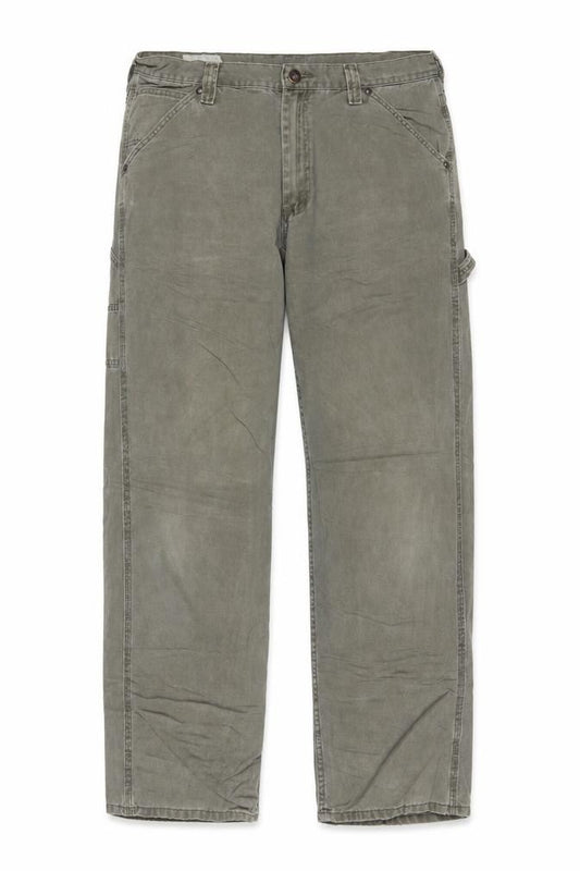 Front view of Lee Men's Grey Carpenter Straight Fit Denim Jeans 38x34