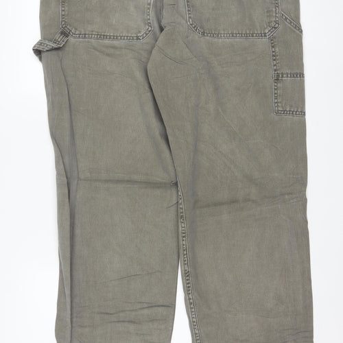 Lee Men's Grey Carpenter Straight Fit Denim Jeans 38x34