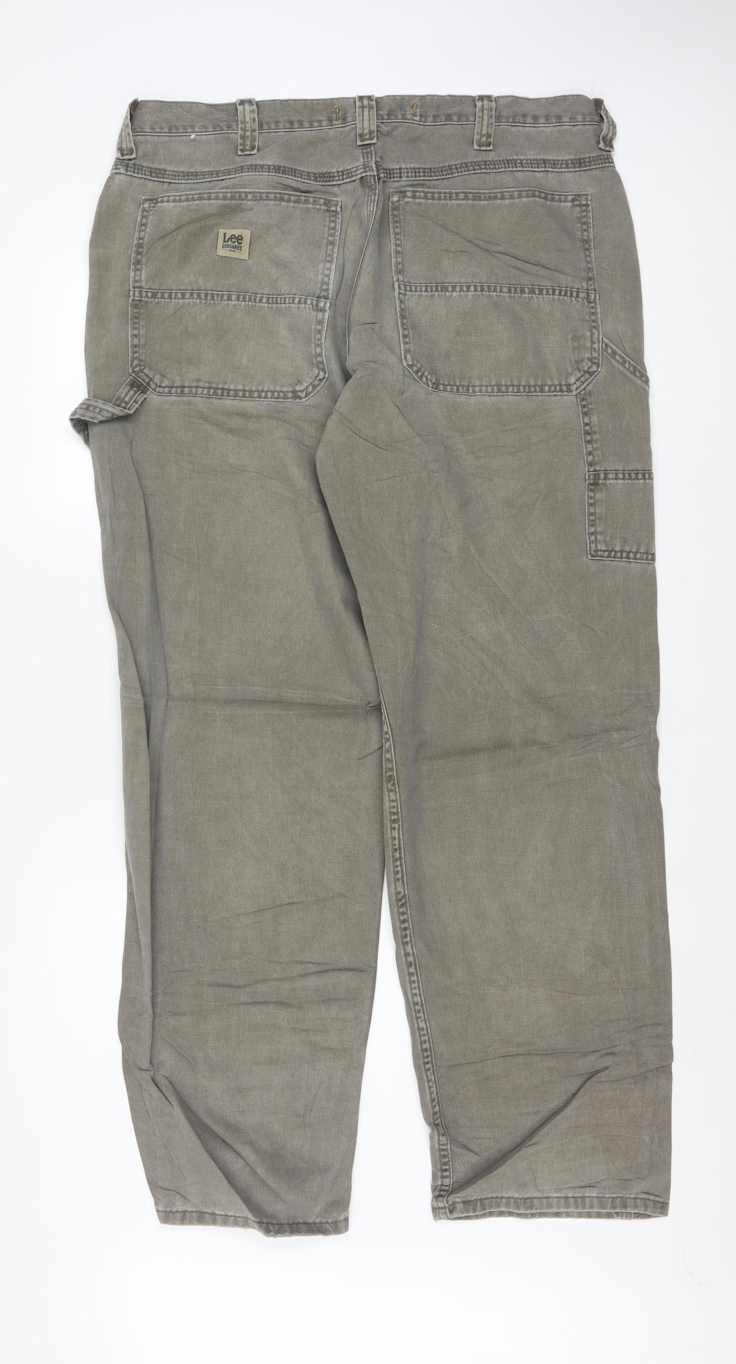 Lee Men's Grey Carpenter Straight Fit Denim Jeans 38x34