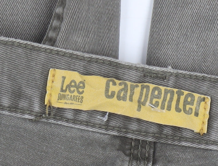 Lee Men's Grey Carpenter Straight Fit Denim Jeans 38x34