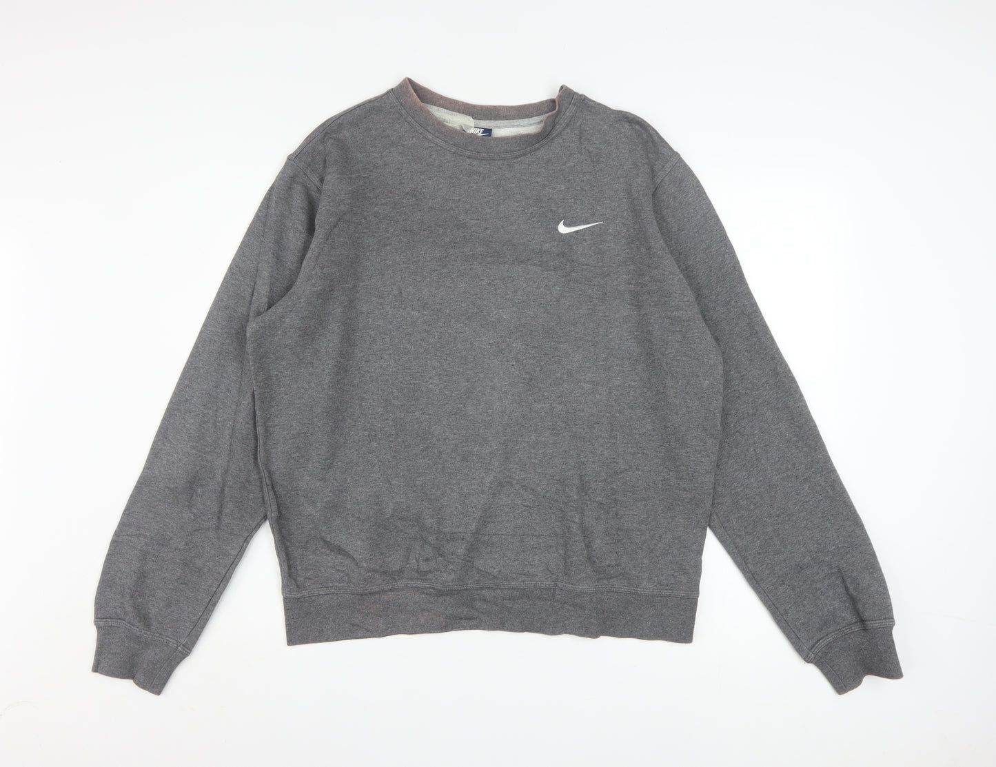 Nike Men's Grey Crew Neck Pullover Sweatshirt Size M