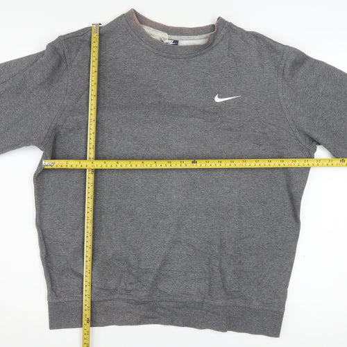 Nike Men's Grey Crew Neck Pullover Sweatshirt Size M
