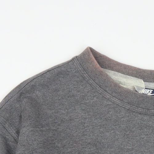 Nike Men's Grey Crew Neck Pullover Sweatshirt Size M
