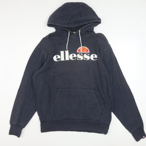 Ellesse Men's Blue Pullover Hoodie L Sports Graphic Fleece