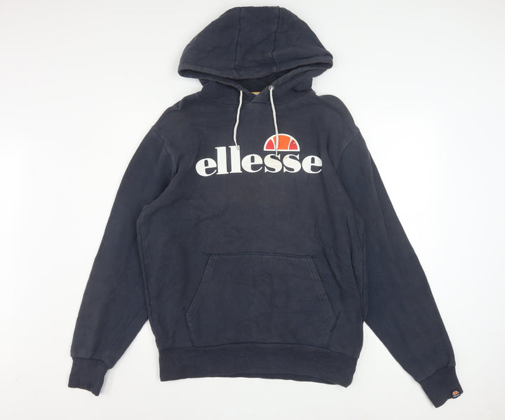 Ellesse Men's Blue Pullover Hoodie L Sports Graphic Fleece