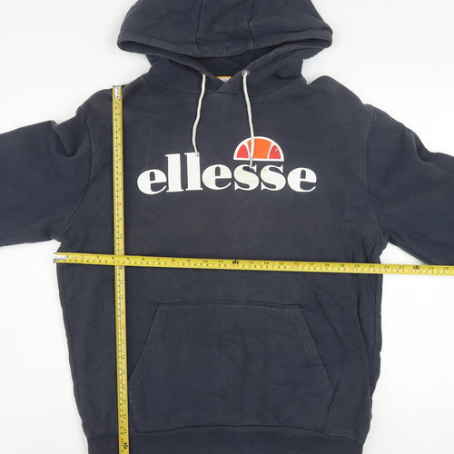 Ellesse Men's Blue Pullover Hoodie L Sports Graphic Fleece