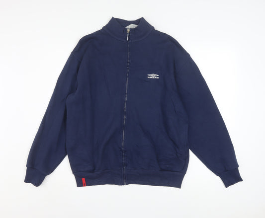 Umbro Mens Blue M Track Jacket Full Zip Sports Activewear