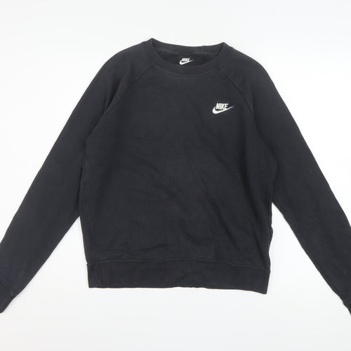 Nike Men's Black S Pullover Sweatshirt Crew Neck Logo Jumper