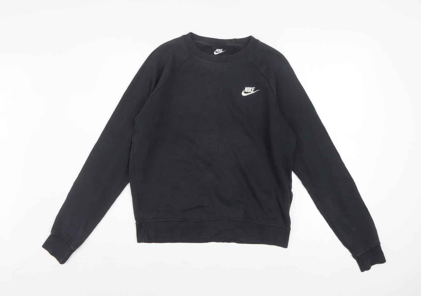 Nike Men's Black S Pullover Sweatshirt Crew Neck Logo Jumper