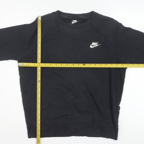 Nike Men's Black S Pullover Sweatshirt Crew Neck Logo Jumper