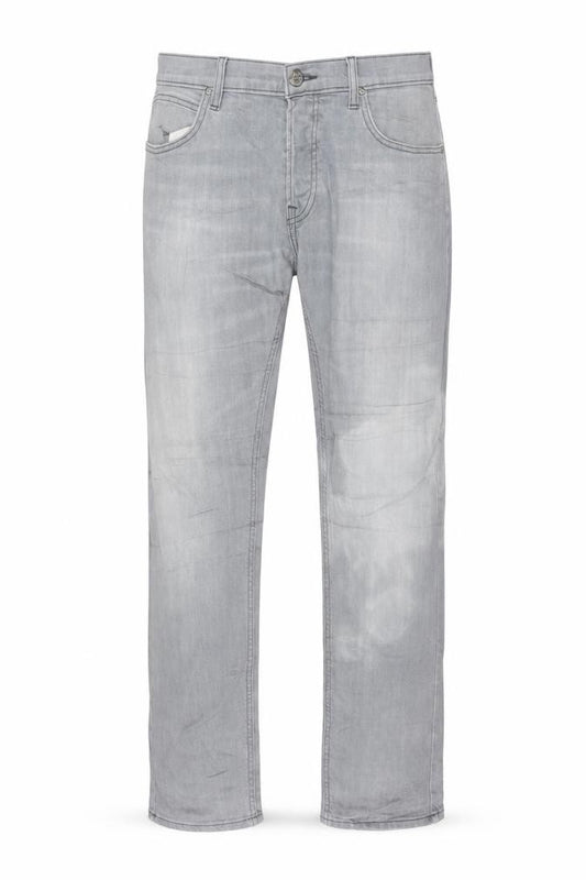Front view of Lee Men Grey Daren Regular Fit Straight Denim Jeans W36 L32