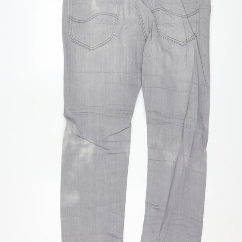 Lee Men Grey Daren Regular Fit Straight Denim Jeans W36 L32