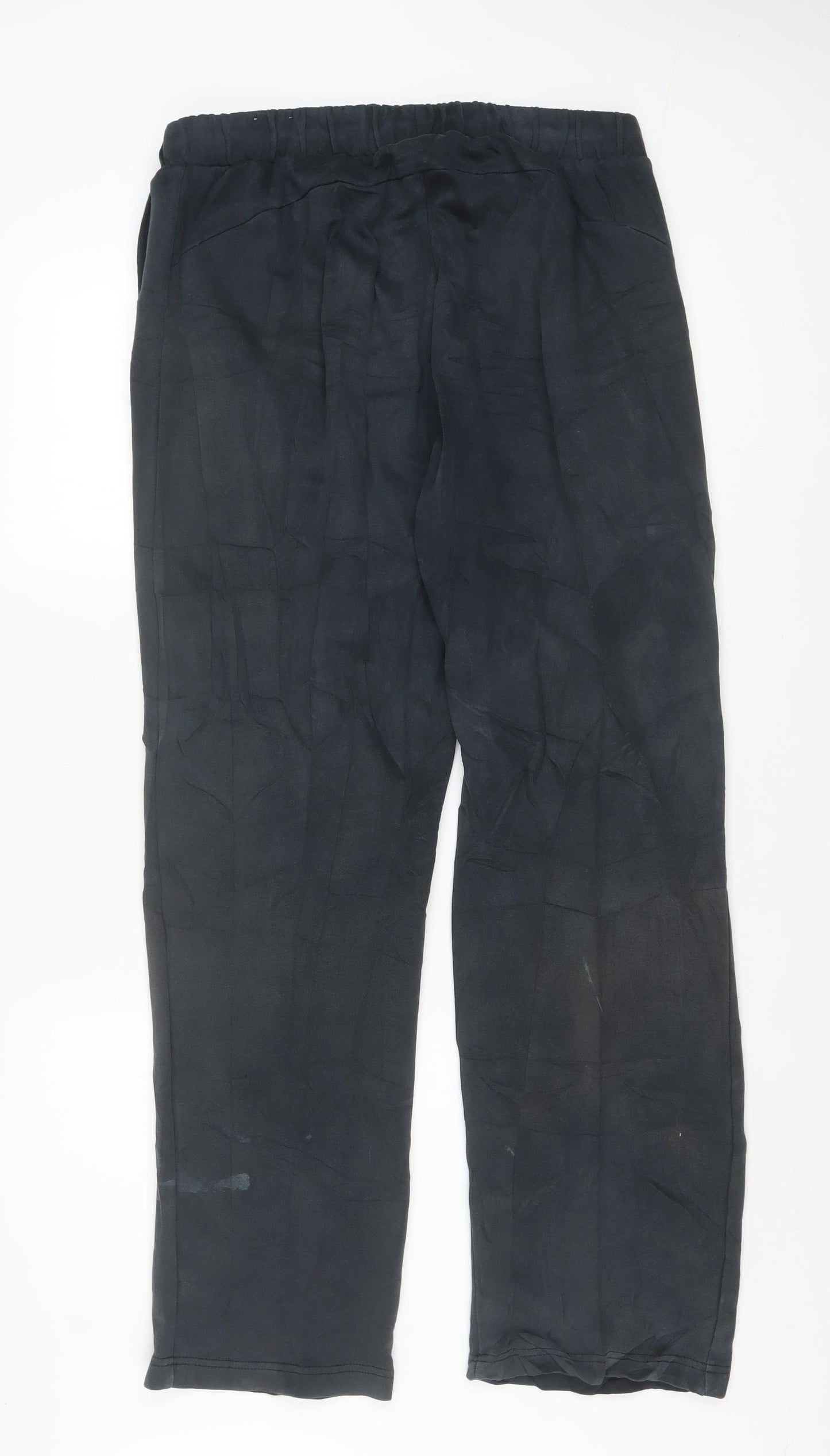 Puma Men's Black Track Pants L Regular Fit Cotton Blend