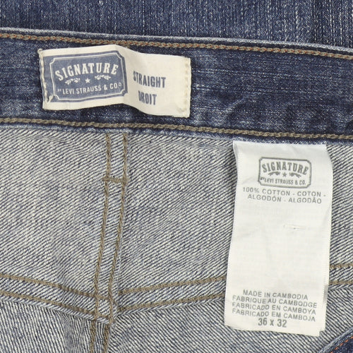 Levi Strauss Men’s Blue Straight Leg Jeans 36x32 Regular Fit Denim