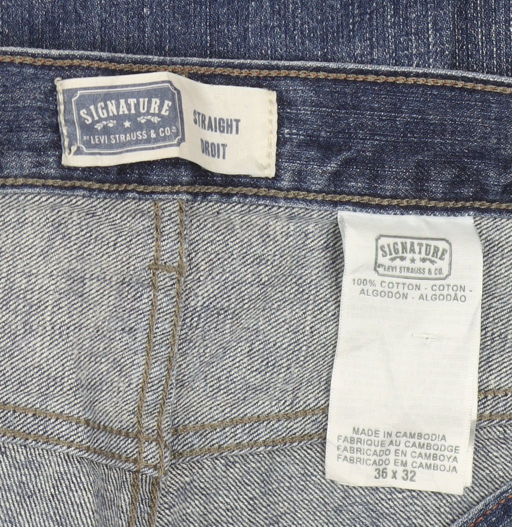 Levi Strauss Men’s Blue Straight Leg Jeans 36x32 Regular Fit Denim