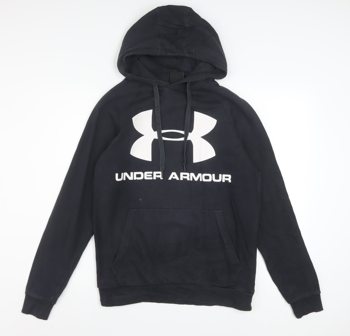 Under Armour Men's Black Small Pullover Hoodie Logo Graphic Sportswear