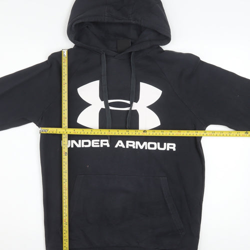 Under Armour Men's Black Small Pullover Hoodie Logo Graphic Sportswear
