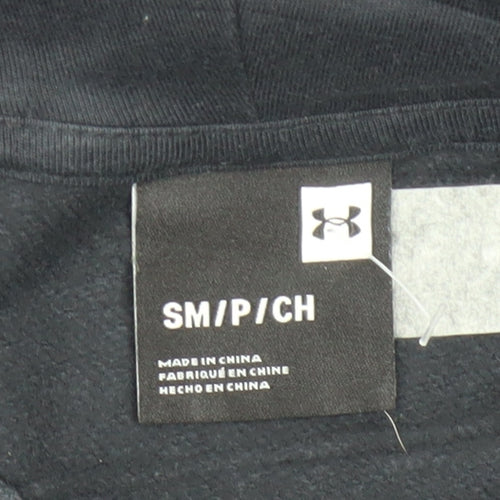 Under Armour Men's Black Small Pullover Hoodie Logo Graphic Sportswear