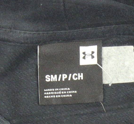 Under Armour Men's Black Small Pullover Hoodie Logo Graphic Sportswear