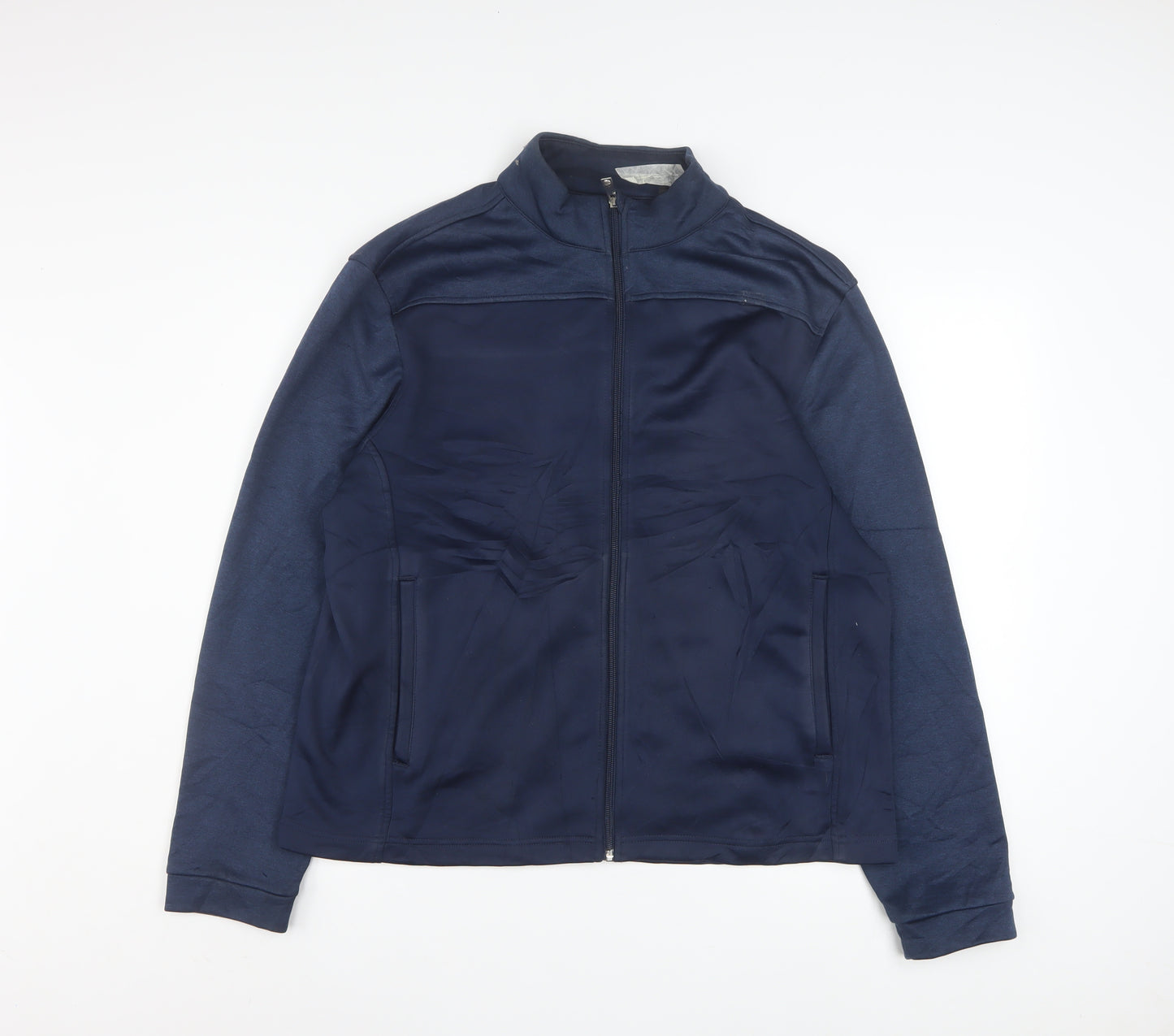 Greg Norman Men's Blue M Track Jacket Full Zip Polyester Activewear