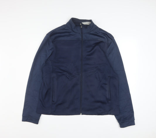 Greg Norman Men's Blue M Track Jacket Full Zip Polyester Activewear