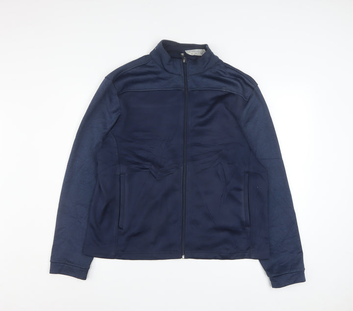 Greg Norman Men's Blue M Track Jacket Full Zip Polyester Activewear