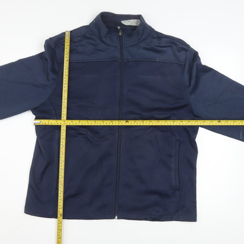 Greg Norman Men's Blue M Track Jacket Full Zip Polyester Activewear