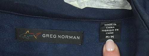Greg Norman Men's Blue M Track Jacket Full Zip Polyester Activewear