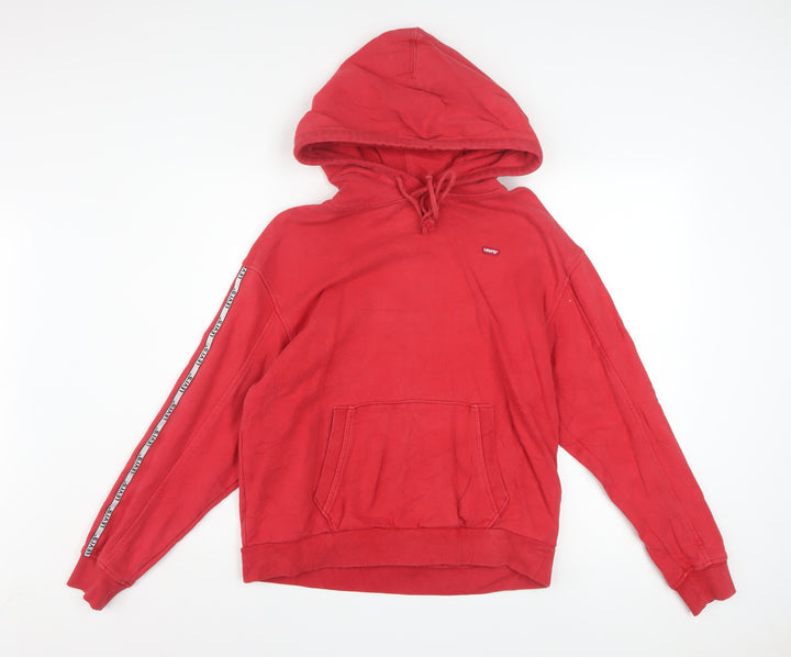 Levi's Men's Red XS Pullover Hoodie with Logo Detail