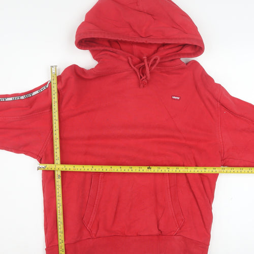 Levi's Men's Red XS Pullover Hoodie with Logo Detail