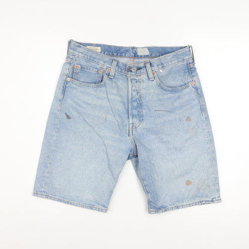 Levi's Men's Blue Light Wash Denim 501 Shorts W31 Retro Casual