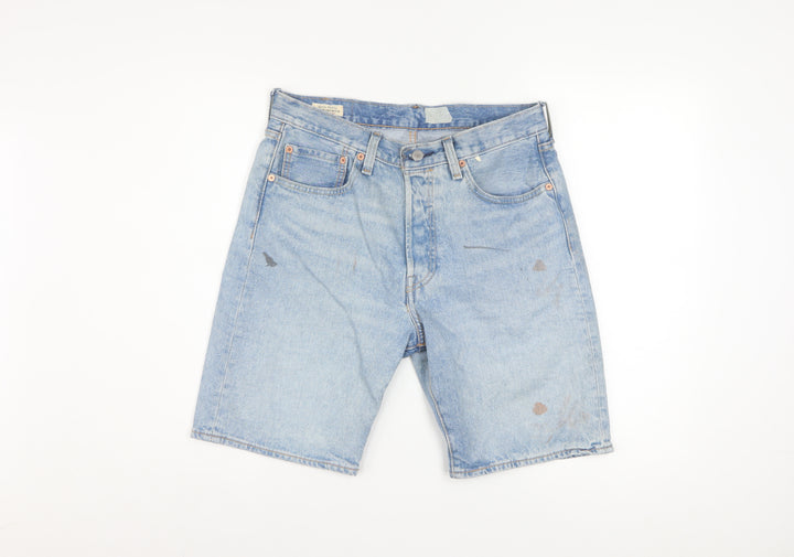 Levi's Men's Blue Light Wash Denim 501 Shorts W31 Retro Casual