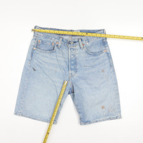 Levi's Men's Blue Light Wash Denim 501 Shorts W31 Retro Casual