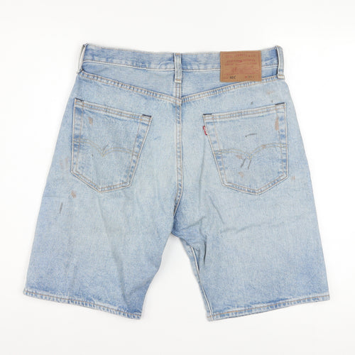 Levi's Men's Blue Light Wash Denim 501 Shorts W31 Retro Casual