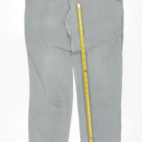 GAP Men's Grey Slim Fit Chino Trousers Size 34x32