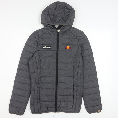 Ellesse Womens Grey Size 6 Hooded Puffer Jacket
