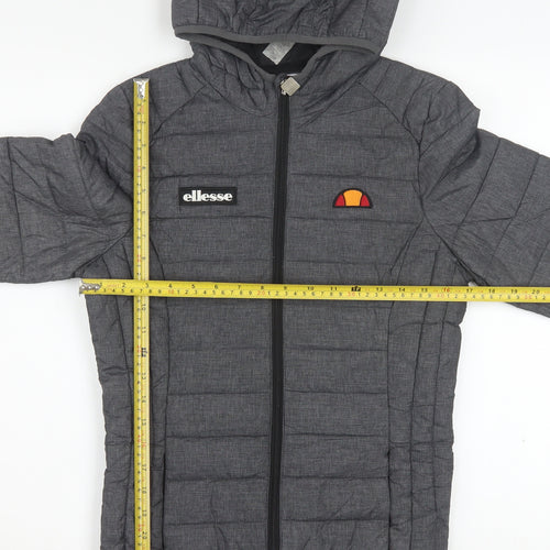 Ellesse Womens Grey Size 6 Hooded Puffer Jacket