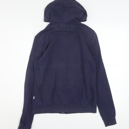 PUMA Women's Navy Full Zip Hoodie Size 12 Cotton Blend