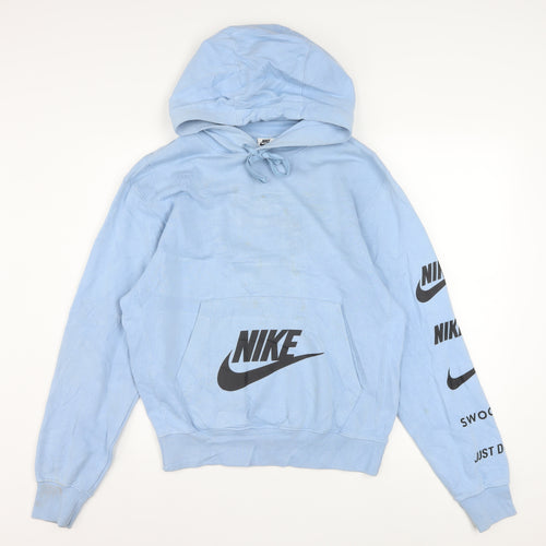 Nike Men's Blue XS Pullover Hoodie Graphic Logo Sports Fleece