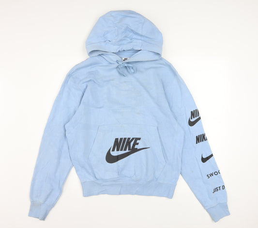 Nike Men's Blue XS Pullover Hoodie Graphic Logo Sports Fleece