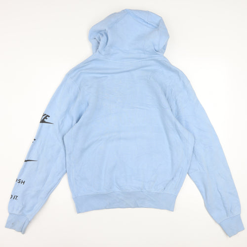 Nike Men's Blue XS Pullover Hoodie Graphic Logo Sports Fleece