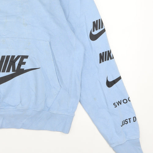Nike Men's Blue XS Pullover Hoodie Graphic Logo Sports Fleece