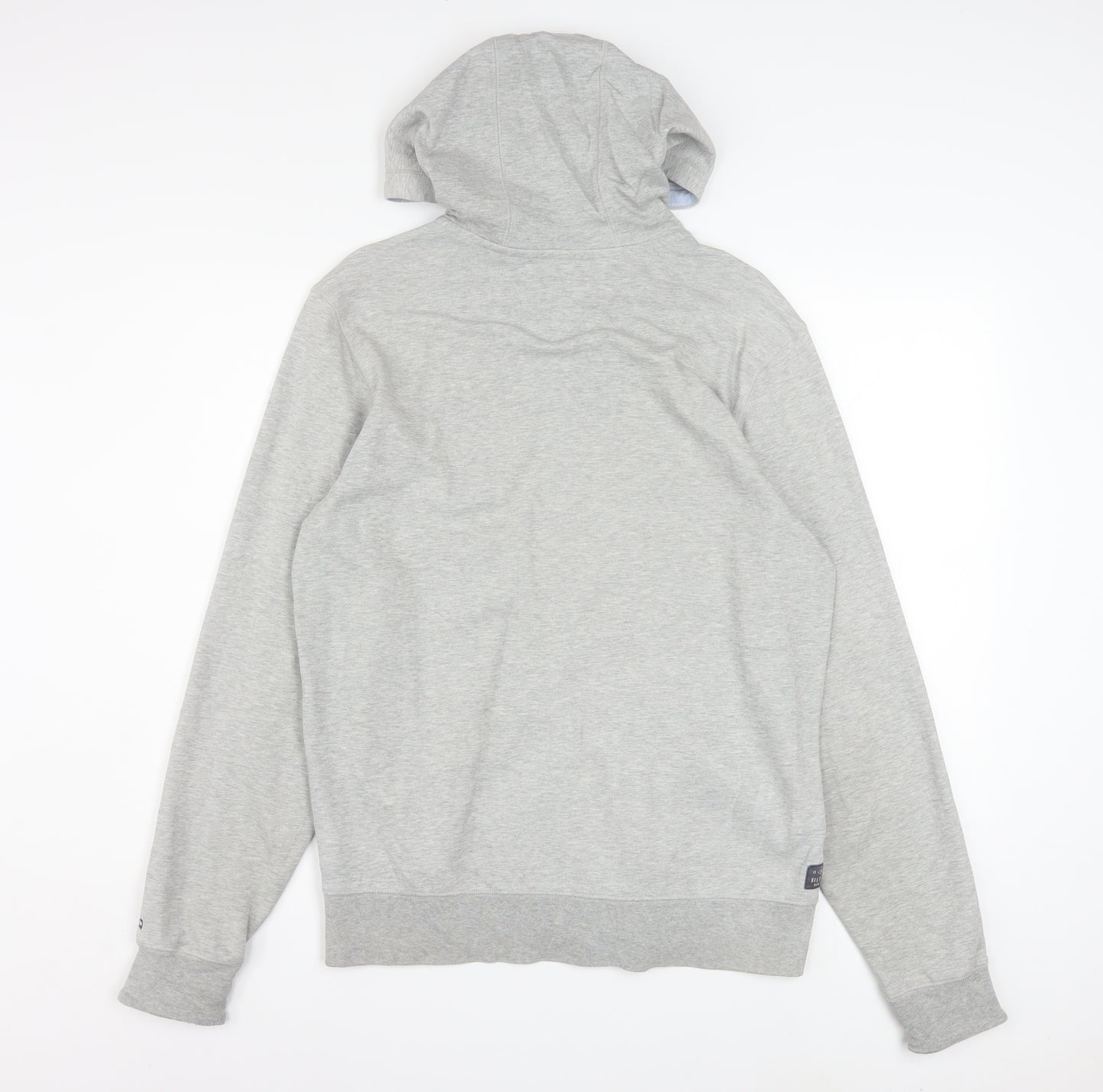 Tommy Hilfiger Men's Grey Full Zip Hoodie Size S Vintage Fit