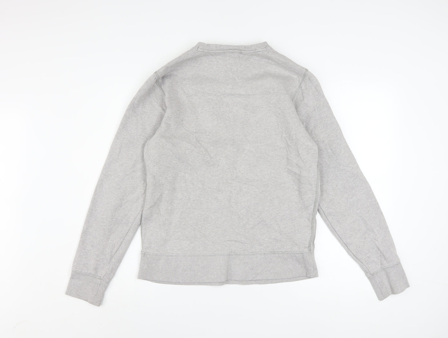 Tommy Hilfiger Men's Grey Crew Neck Logo Sweatshirt M