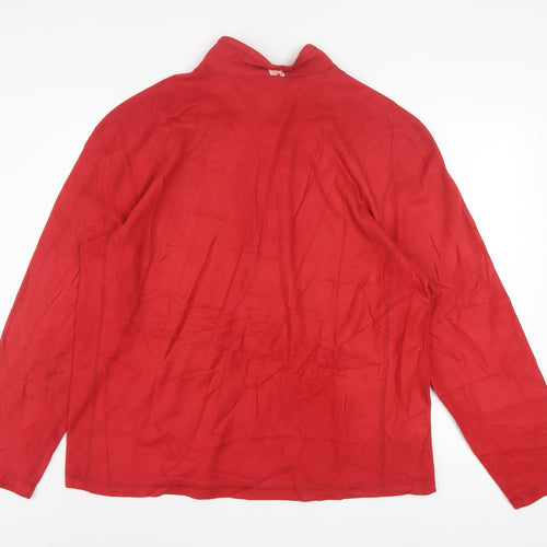 The North Face Mens Red XL Fleece 1/4 Zip Pullover Sweatshirt