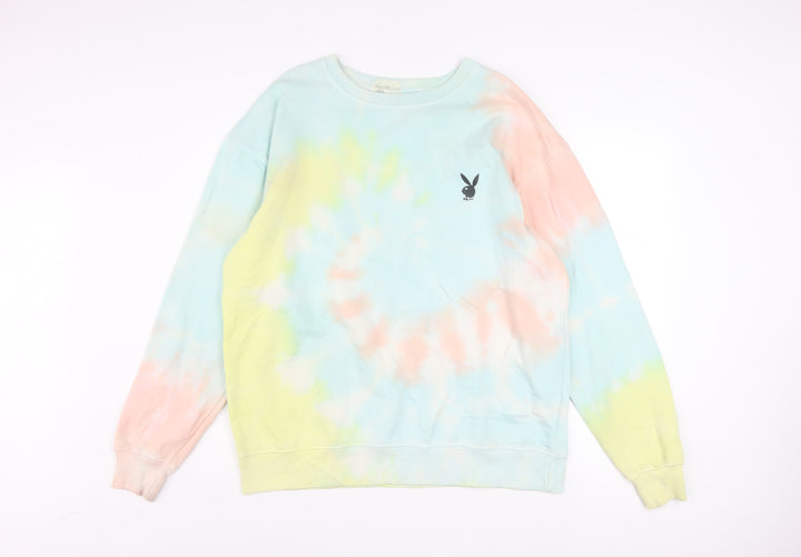 Playboy x Missguided Women's Multicoloured Tie-Dye Pullover Sweatshirt Size S