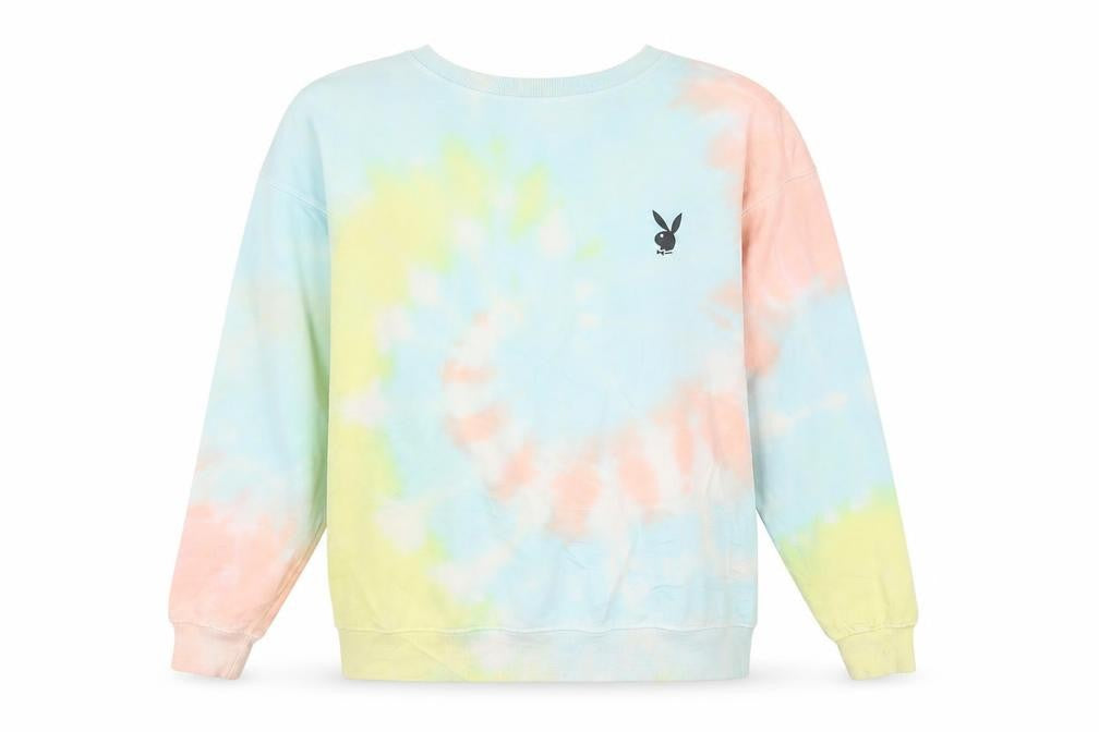 Playboy x Missguided Women's Multicoloured Tie-Dye Pullover Sweatshirt Size S