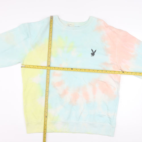 Playboy x Missguided Women's Multicoloured Tie-Dye Pullover Sweatshirt Size S