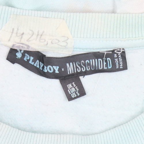 Playboy x Missguided Women's Multicoloured Tie-Dye Pullover Sweatshirt Size S