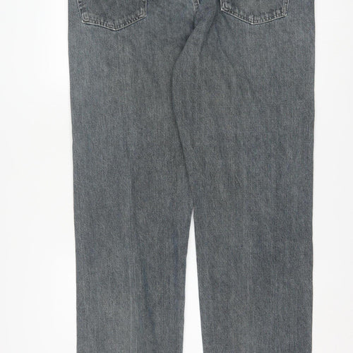 Wrangler Men's Blue 36x34 Regular Fit Straight Denim Jeans
